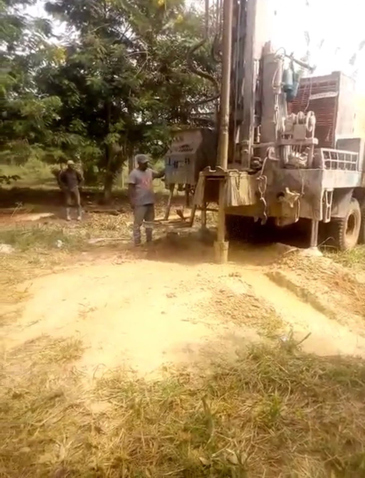 Drilling operations for the water borehole