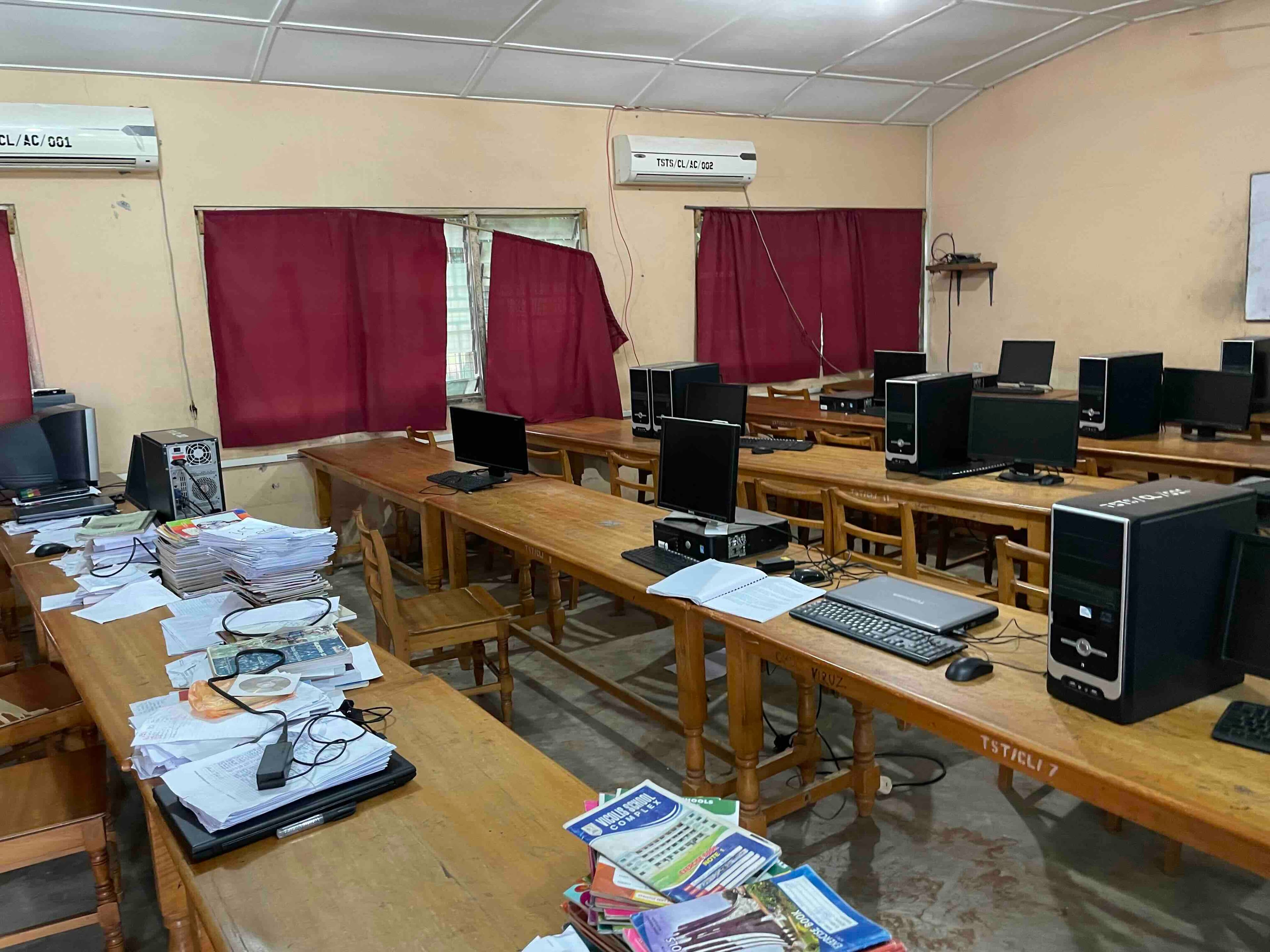 Current state of the computer lab at Tsito-Awudome Secondary Technical School